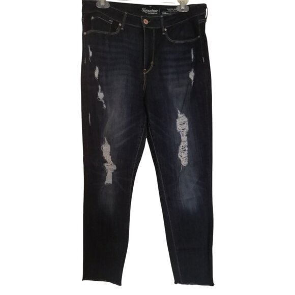 Levi's Signature High-Rise Ankle Skinny Jeans Blue 12 - W31 - Picture 2 of 6